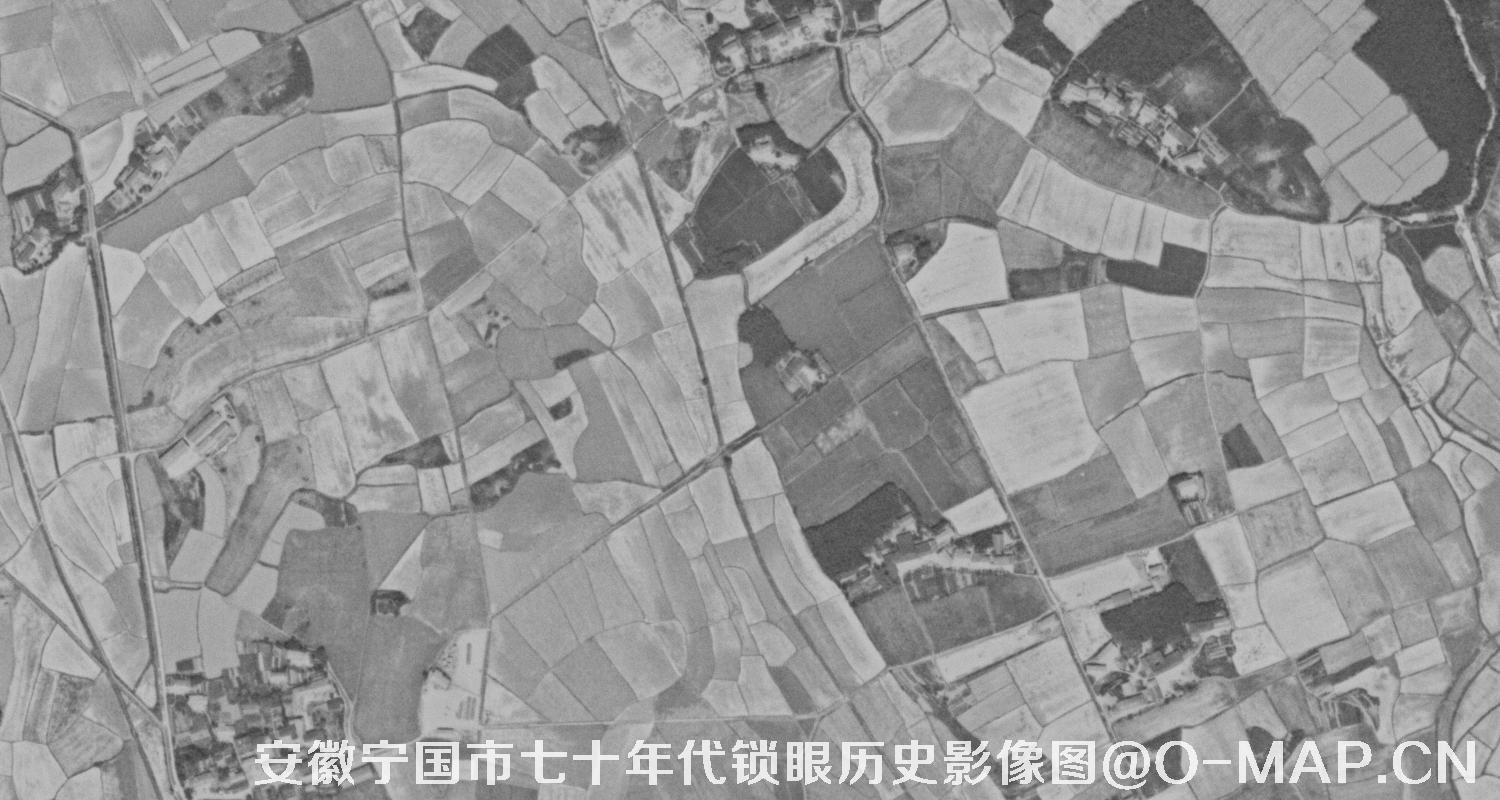 安徽宁国市七十年代KeyHole锁眼历史影像图