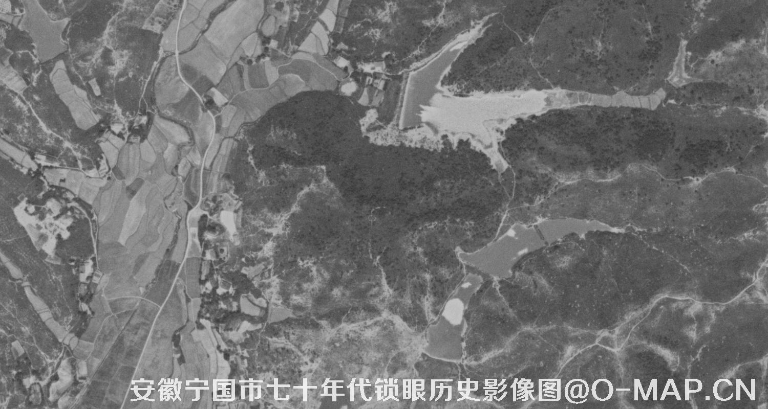 安徽宁国市七十年代KeyHole锁眼历史影像图