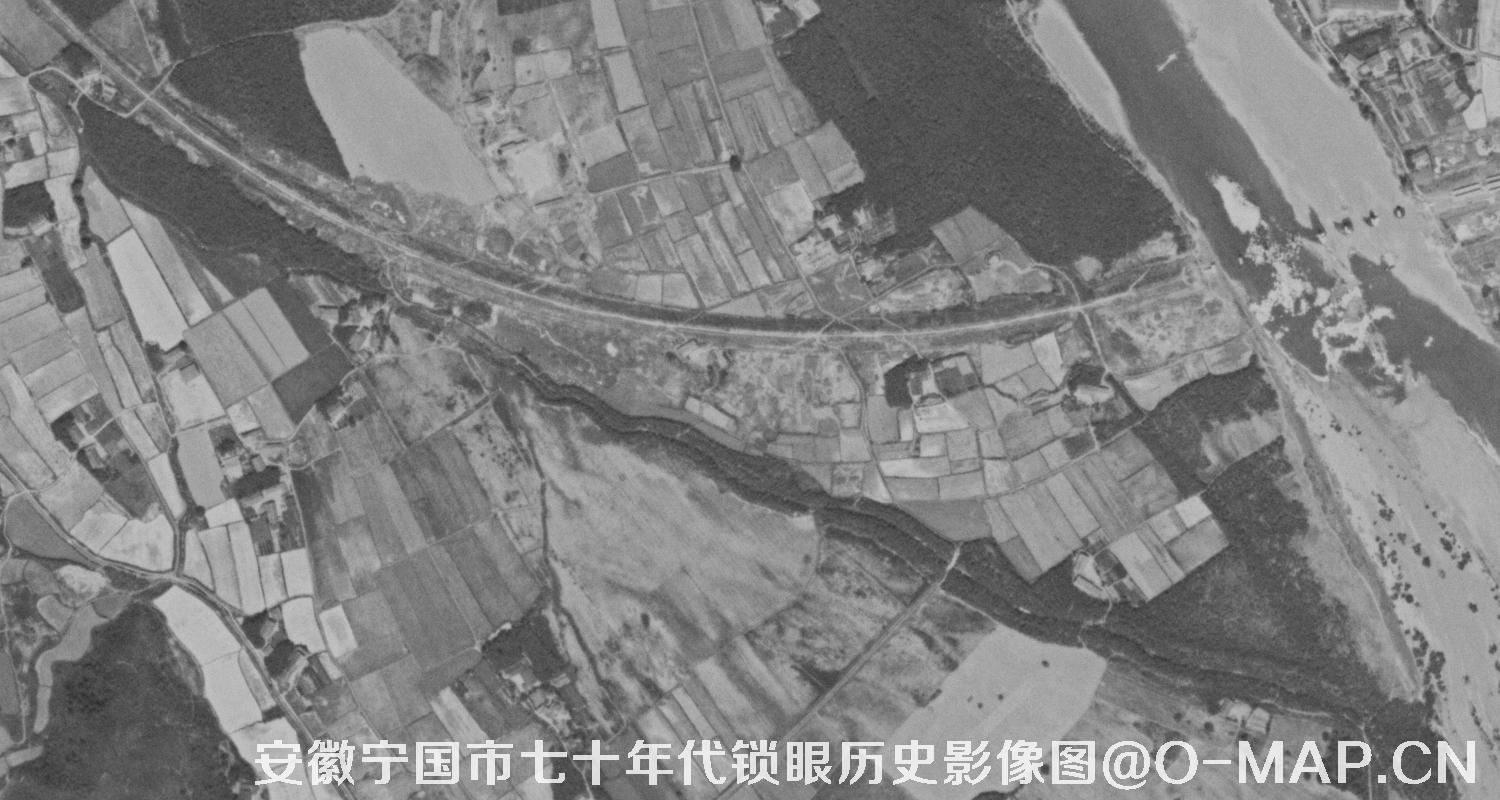 安徽宁国市七十年代KeyHole锁眼历史影像图