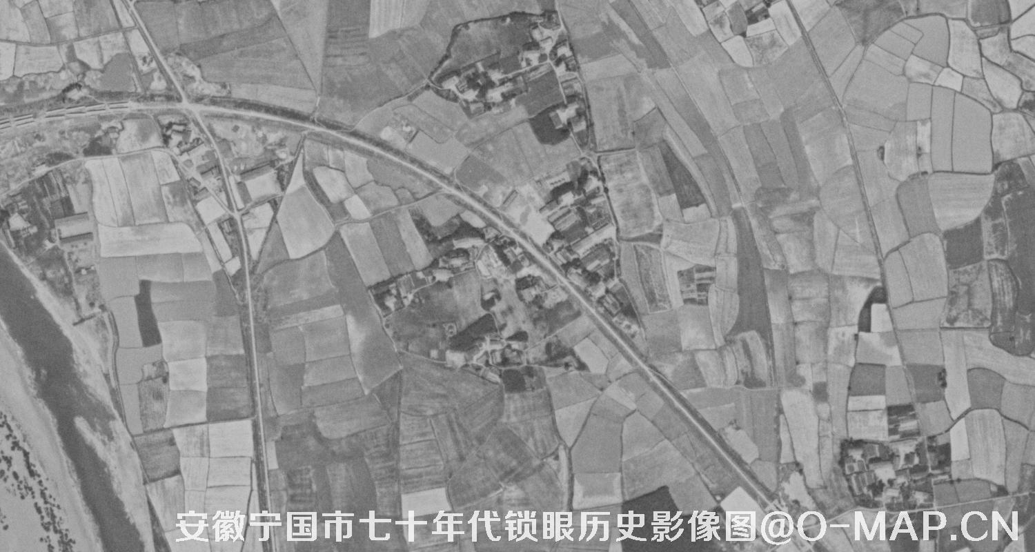 安徽宁国市七十年代KeyHole锁眼历史影像图