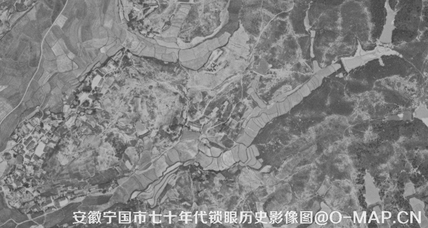 安徽宁国市七十年代KeyHole锁眼历史影像图