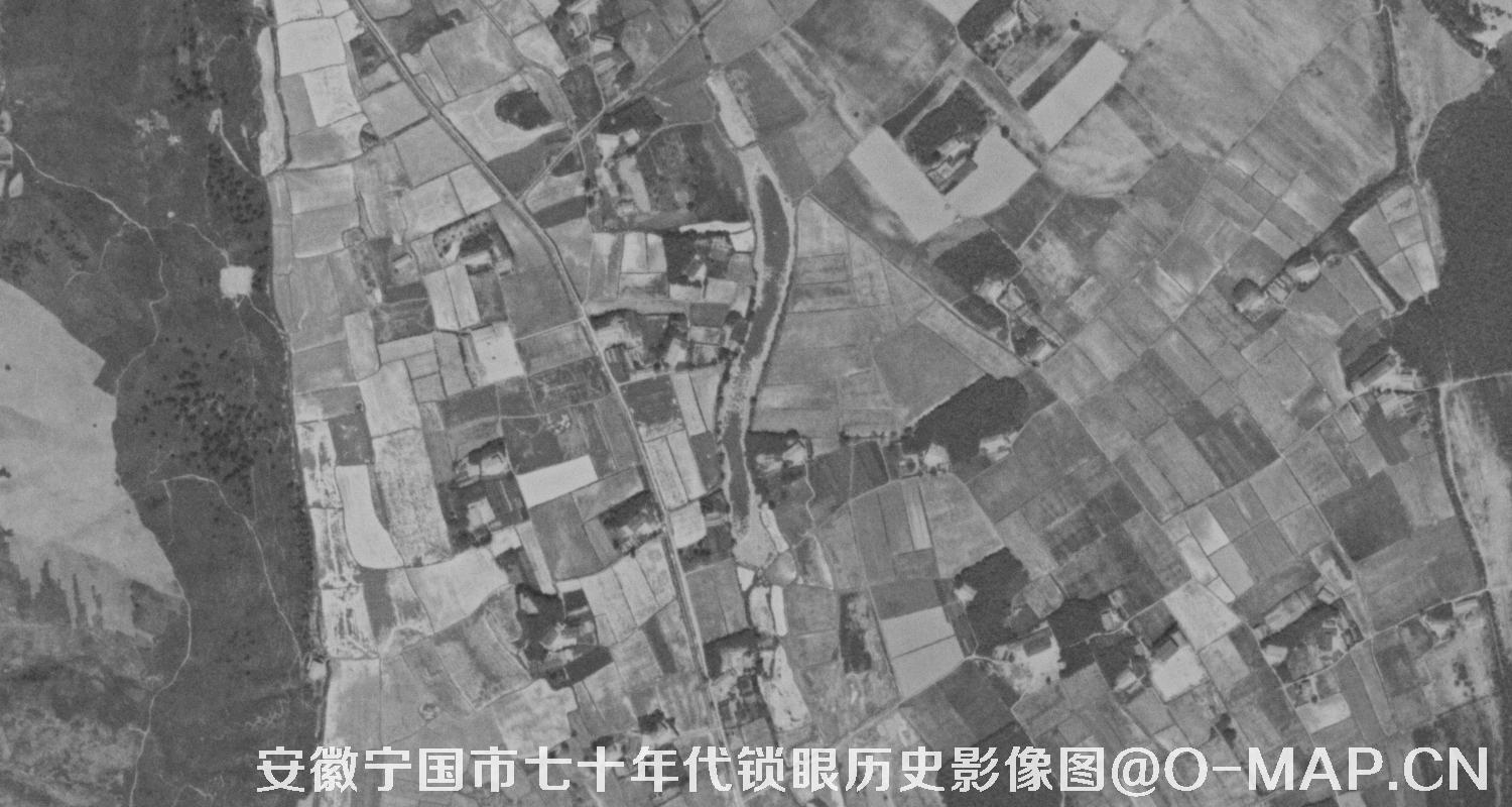 安徽宁国市七十年代KeyHole锁眼历史影像图