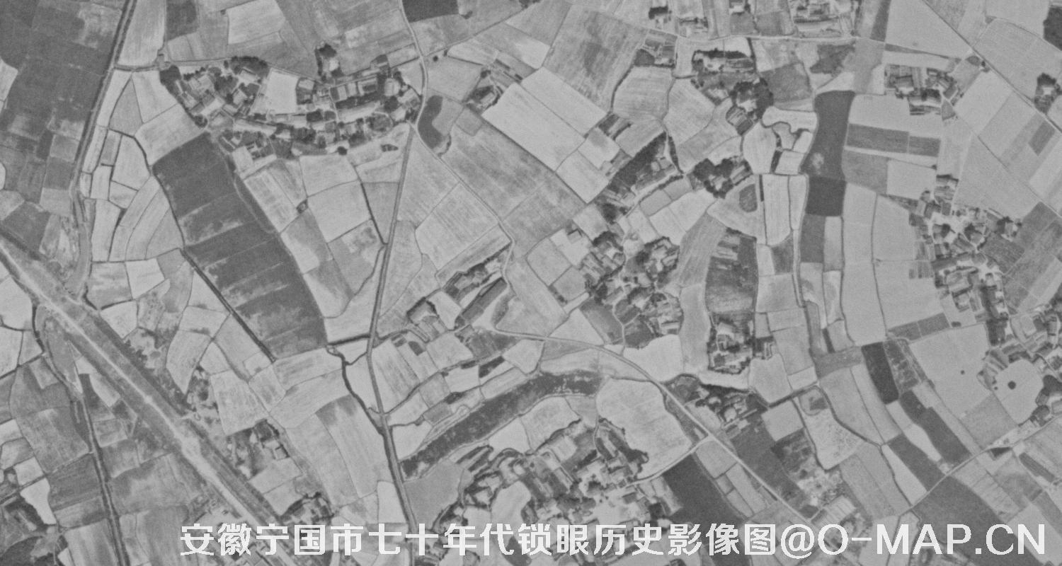安徽宁国市七十年代KeyHole锁眼历史影像图