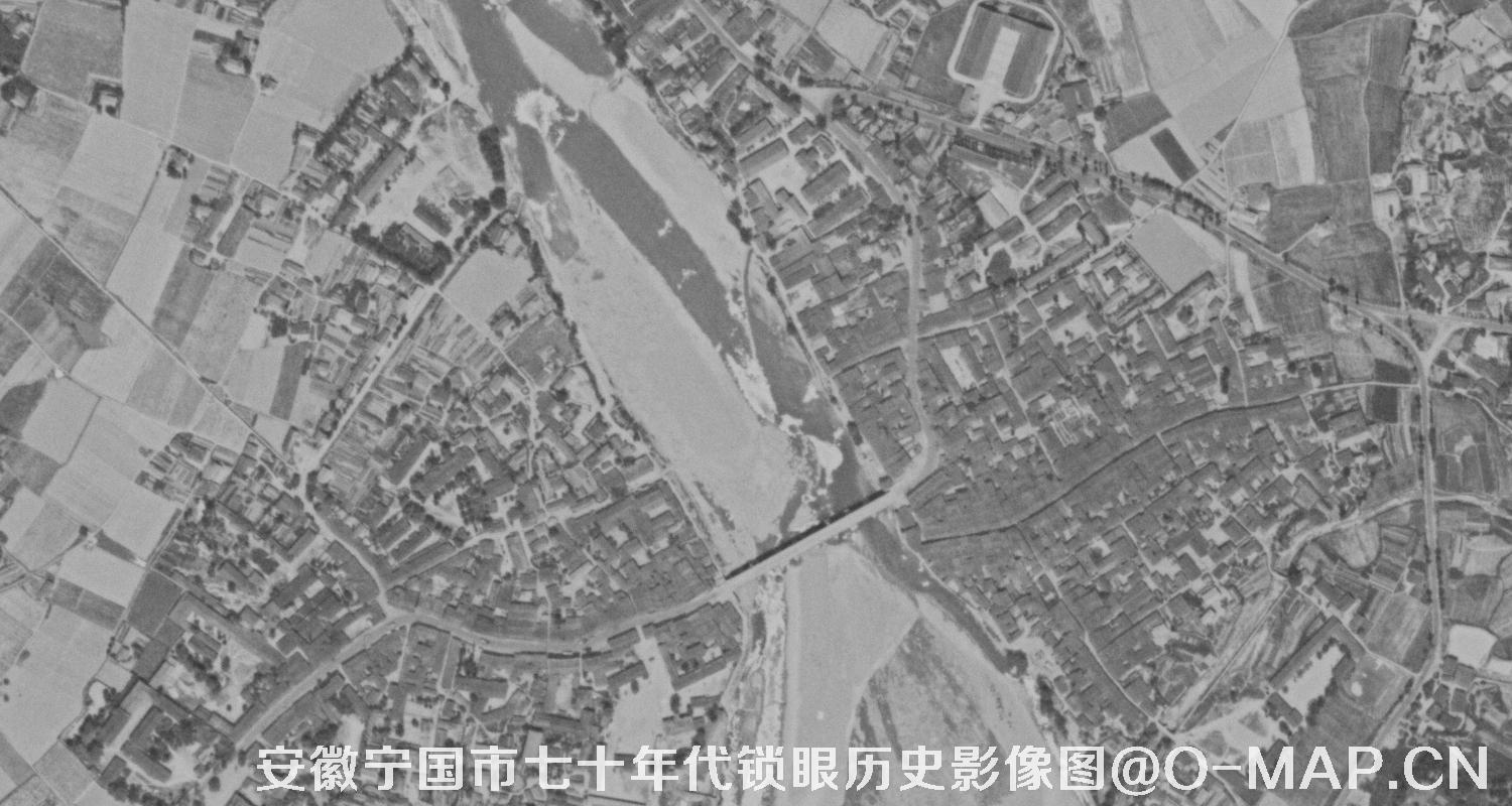 安徽宁国市七十年代KeyHole锁眼历史影像图