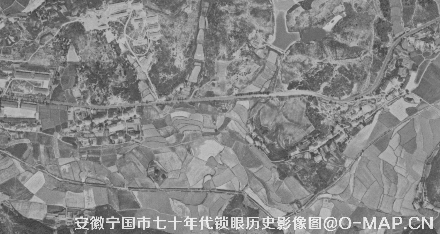 安徽宁国市七十年代KeyHole锁眼历史影像图