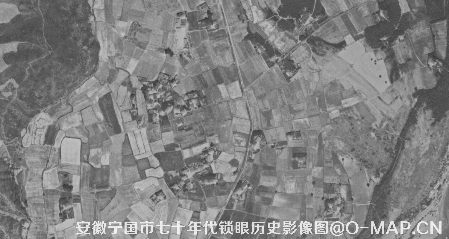 安徽宁国市七十年代KeyHole锁眼历史影像图