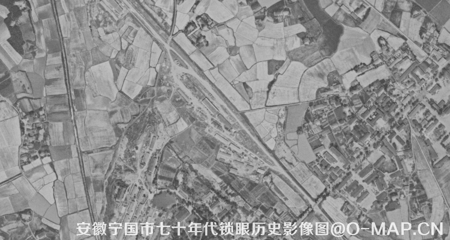 安徽宁国市七十年代KeyHole锁眼历史影像图