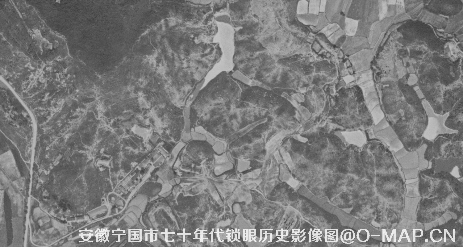 安徽宁国市七十年代KeyHole锁眼历史影像图