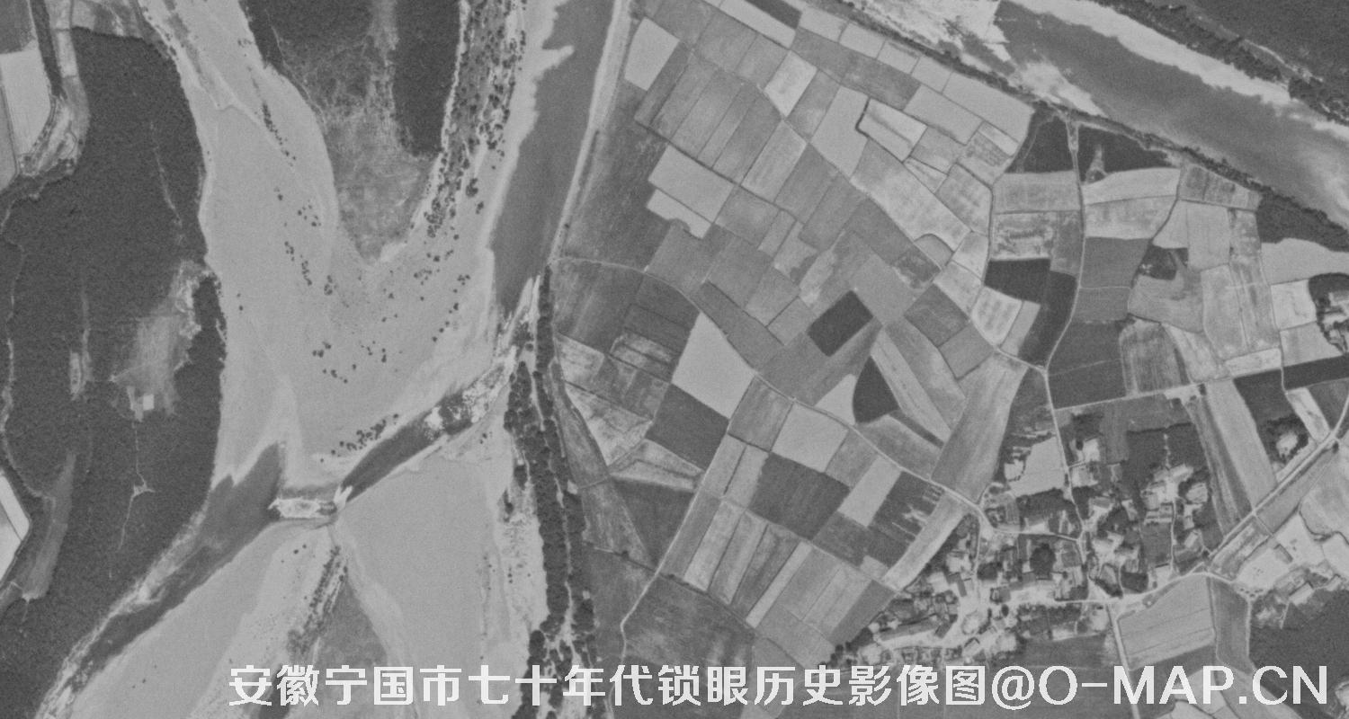 安徽宁国市七十年代KeyHole锁眼历史影像图
