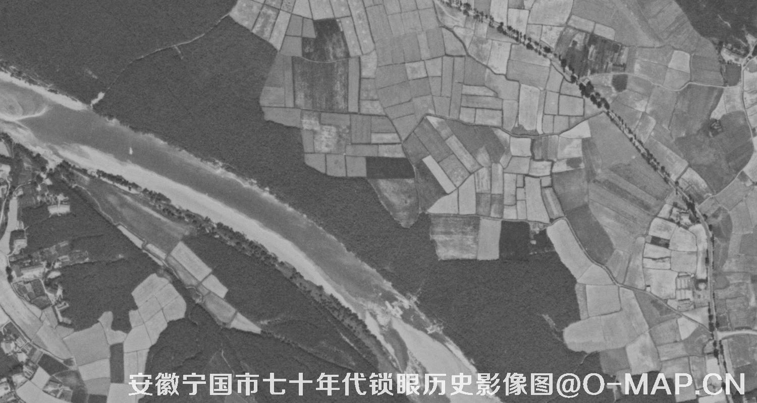 安徽宁国市七十年代KeyHole锁眼历史影像图