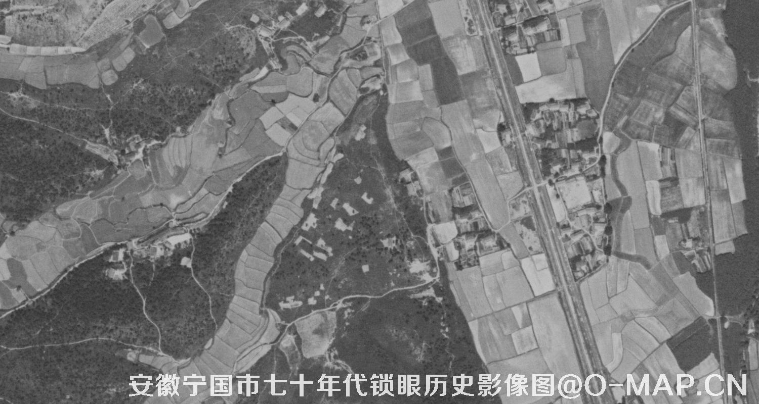 安徽宁国市七十年代KeyHole锁眼历史影像图