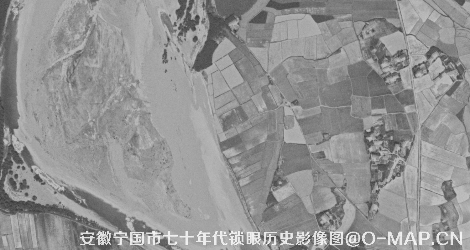 安徽宁国市七十年代KeyHole锁眼历史影像图