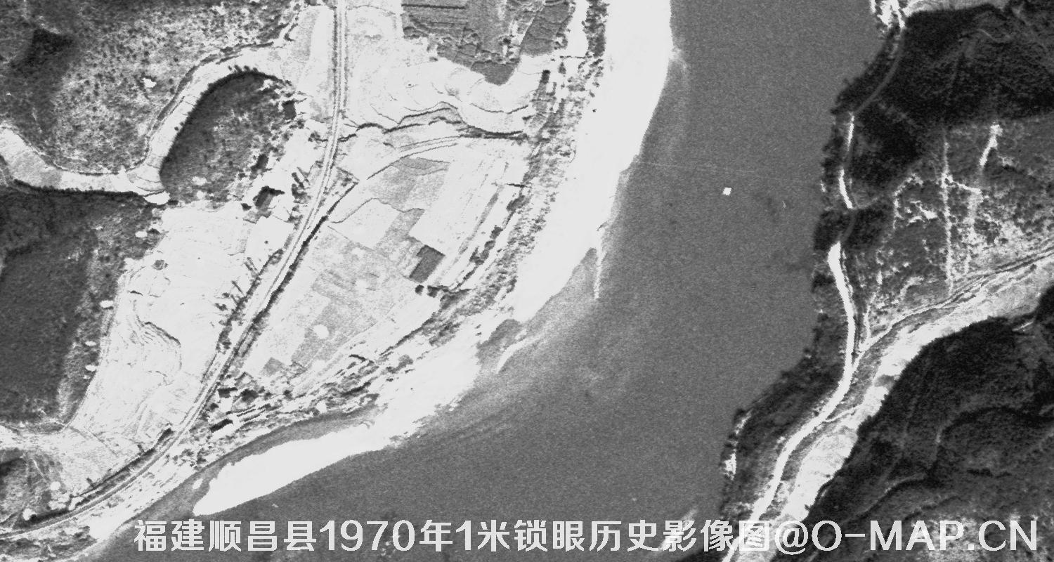 福建省南平市顺昌县1970年1米锁眼卫星历史影像图