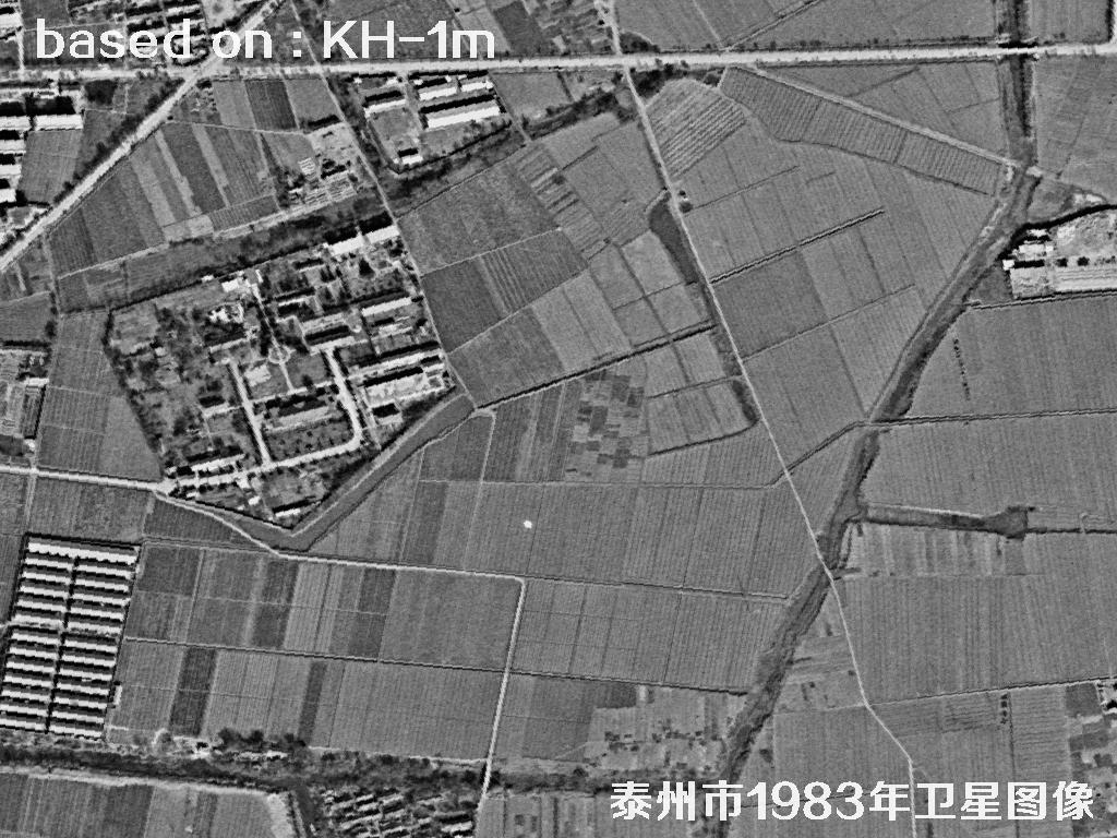 KeyHole卫星1983年拍摄的泰州市历史影像图