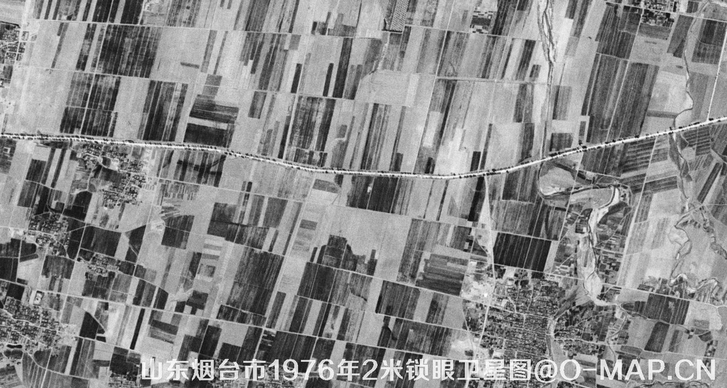 山东省烟台市1976年2米KeyHole锁眼卫星历史地图