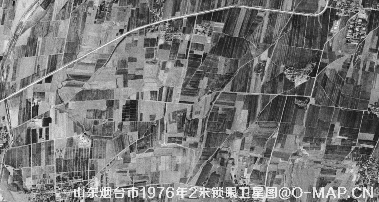 山东省烟台市1976年2米KeyHole锁眼卫星历史地图