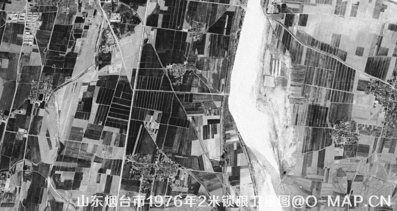 山东省烟台市1976年2米KeyHole锁眼卫星历史地图