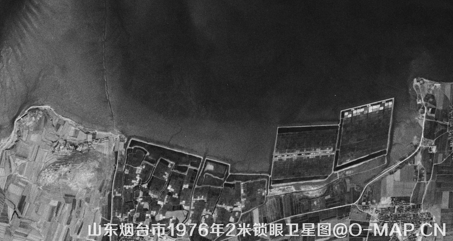 山东省烟台市1976年2米KeyHole锁眼卫星历史地图
