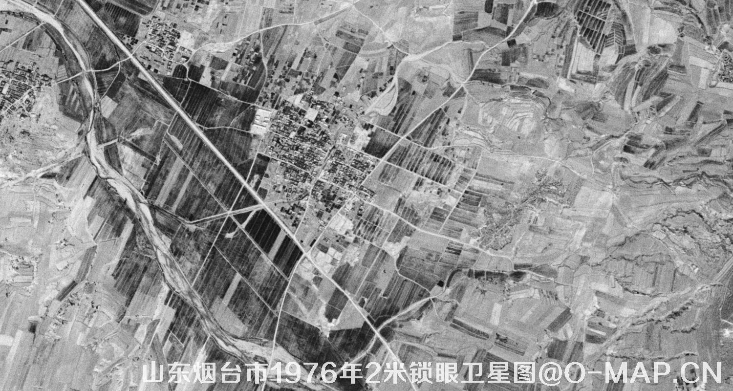 山东省烟台市1976年2米KeyHole锁眼卫星历史地图