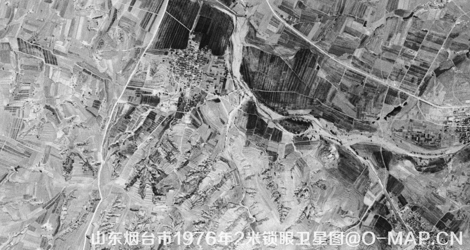 山东省烟台市1976年2米KeyHole锁眼卫星历史地图