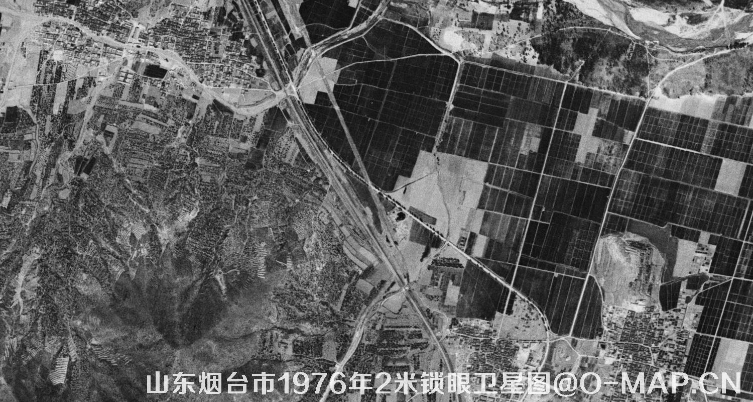 山东省烟台市1976年2米KeyHole锁眼卫星历史地图