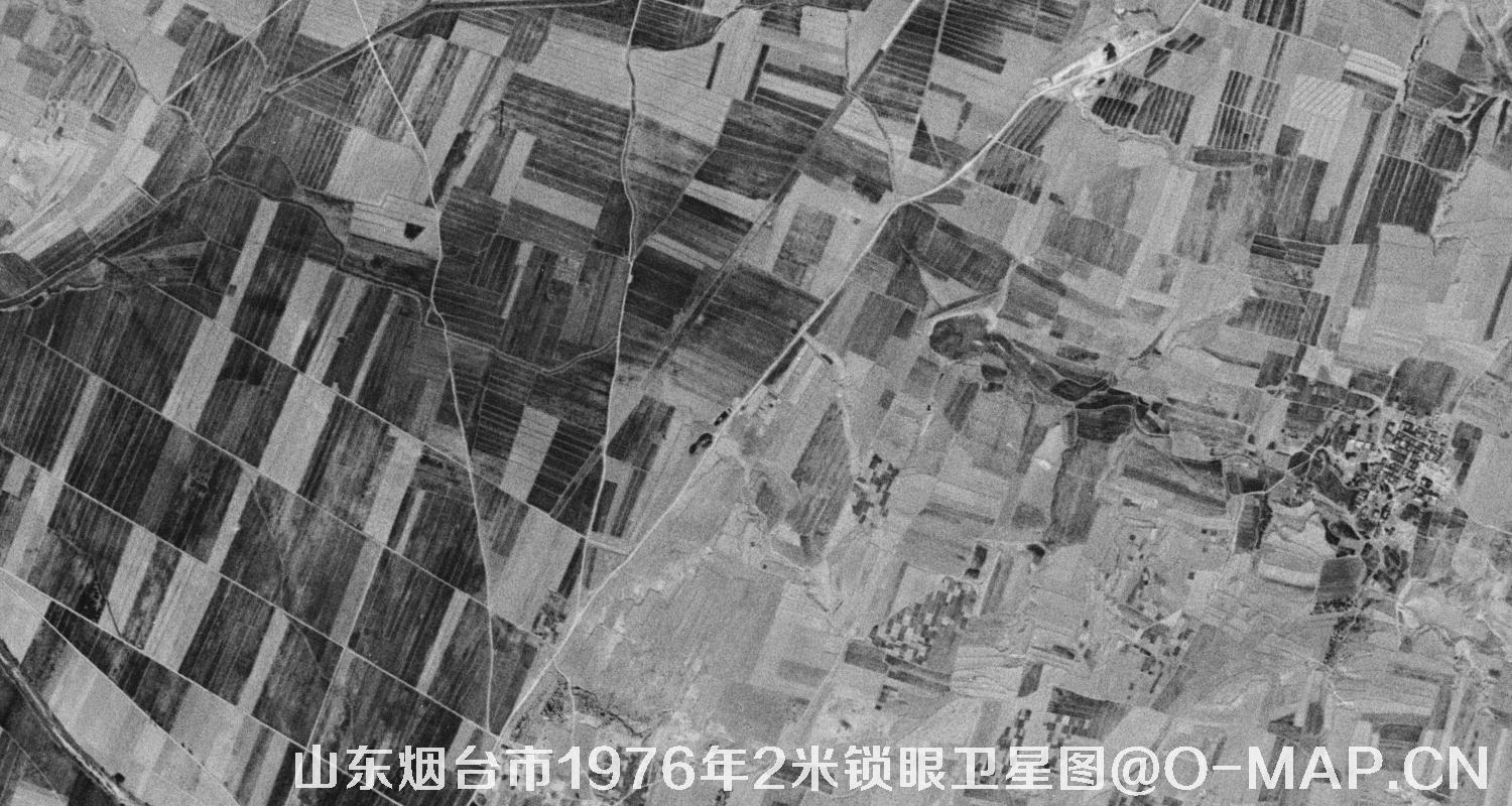 山东省烟台市1976年2米KeyHole锁眼卫星历史地图