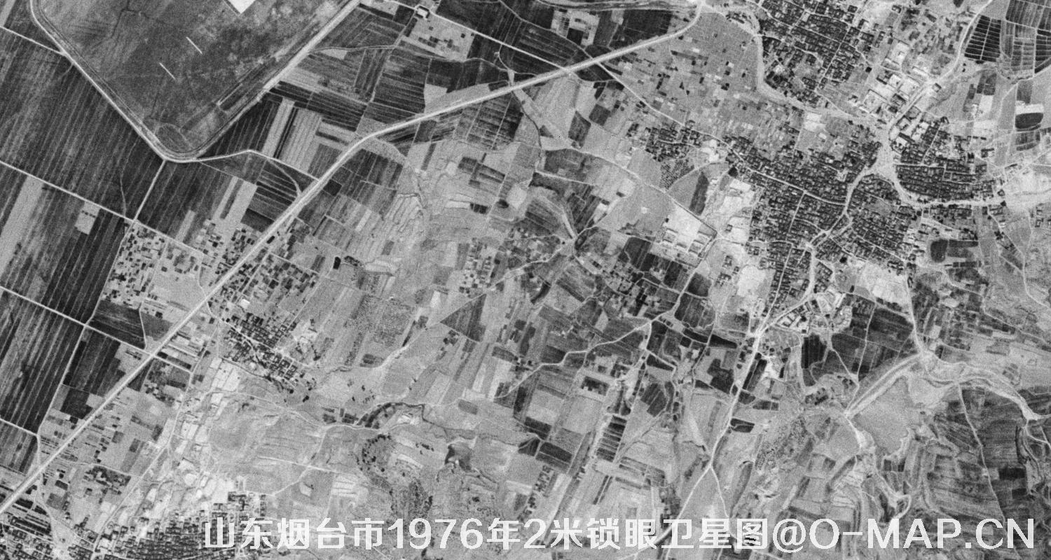 山东省烟台市1976年2米KeyHole锁眼卫星历史地图
