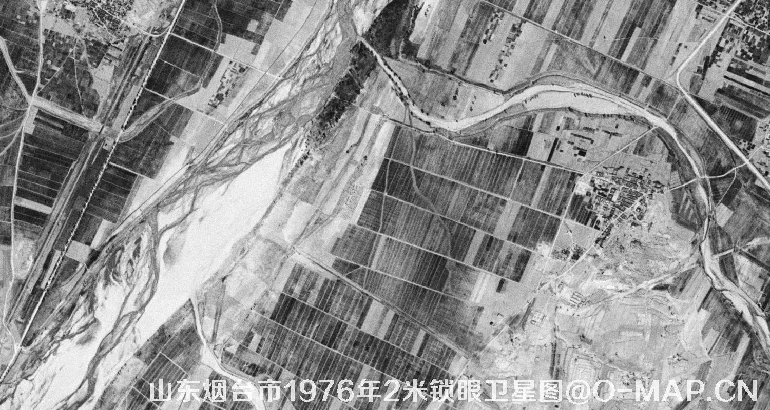 山东省烟台市1976年2米KeyHole锁眼卫星历史地图