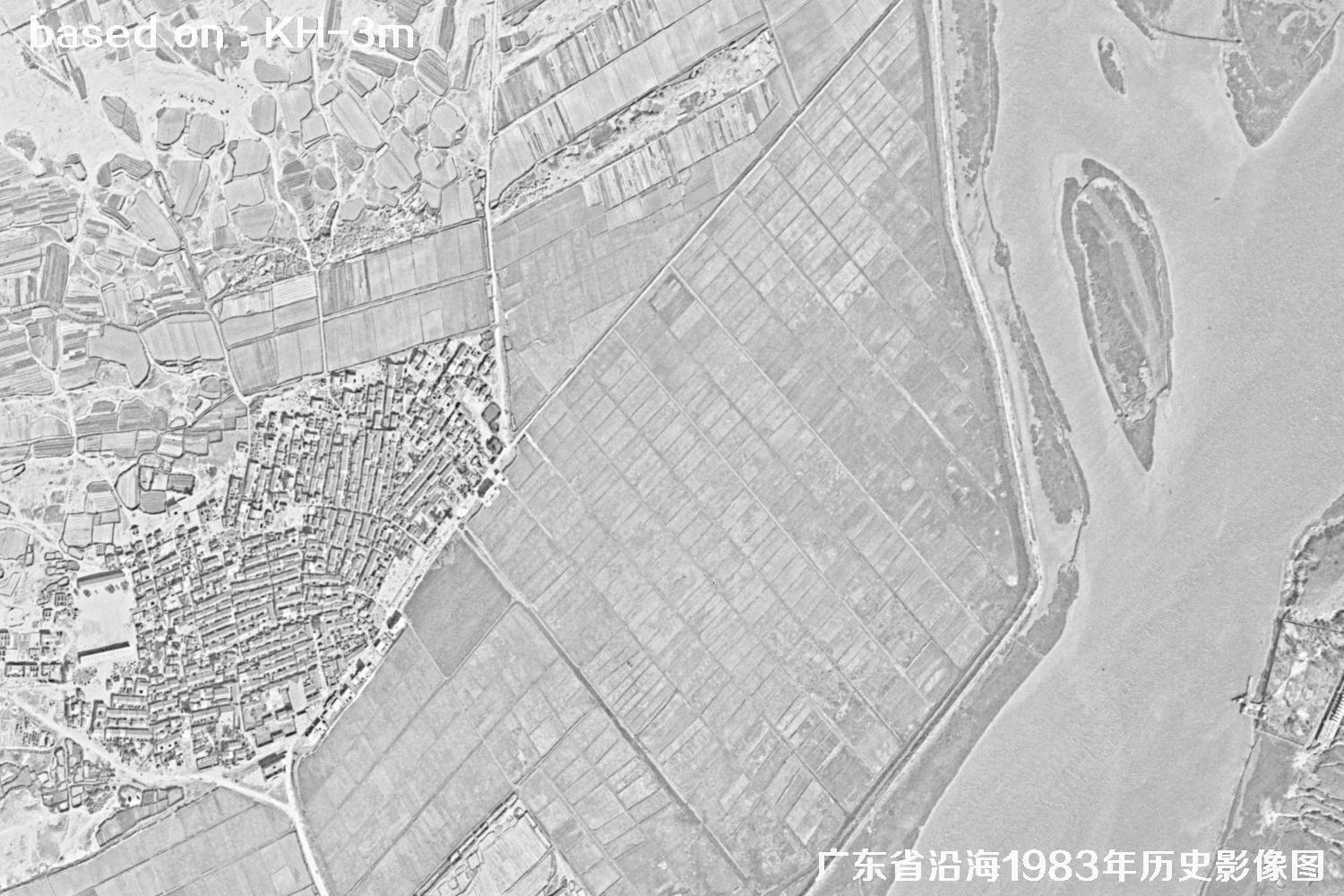 广东省沿海1983年Keyhole卫星历史影像图