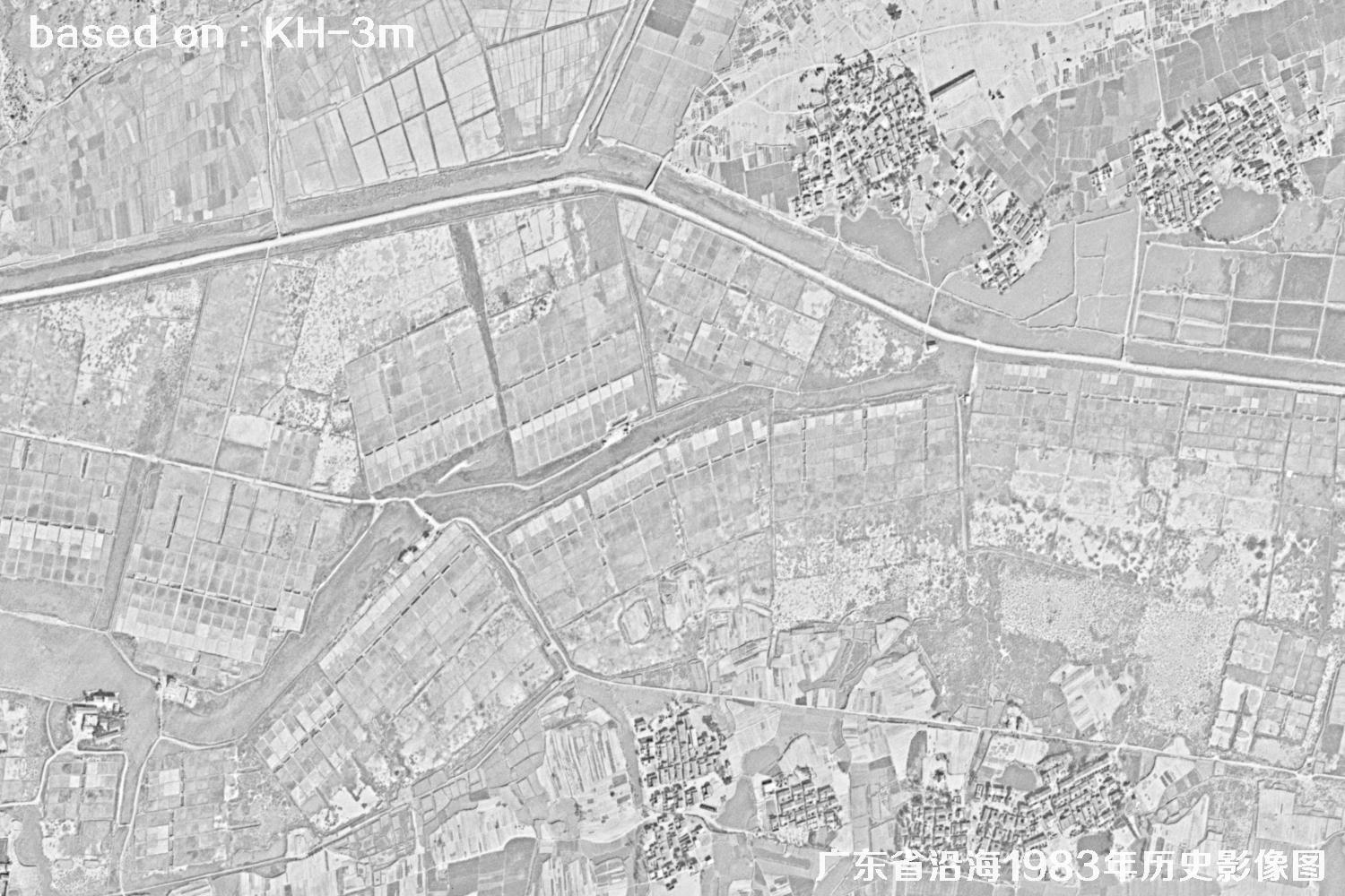 广东省沿海1983年Keyhole卫星历史影像图