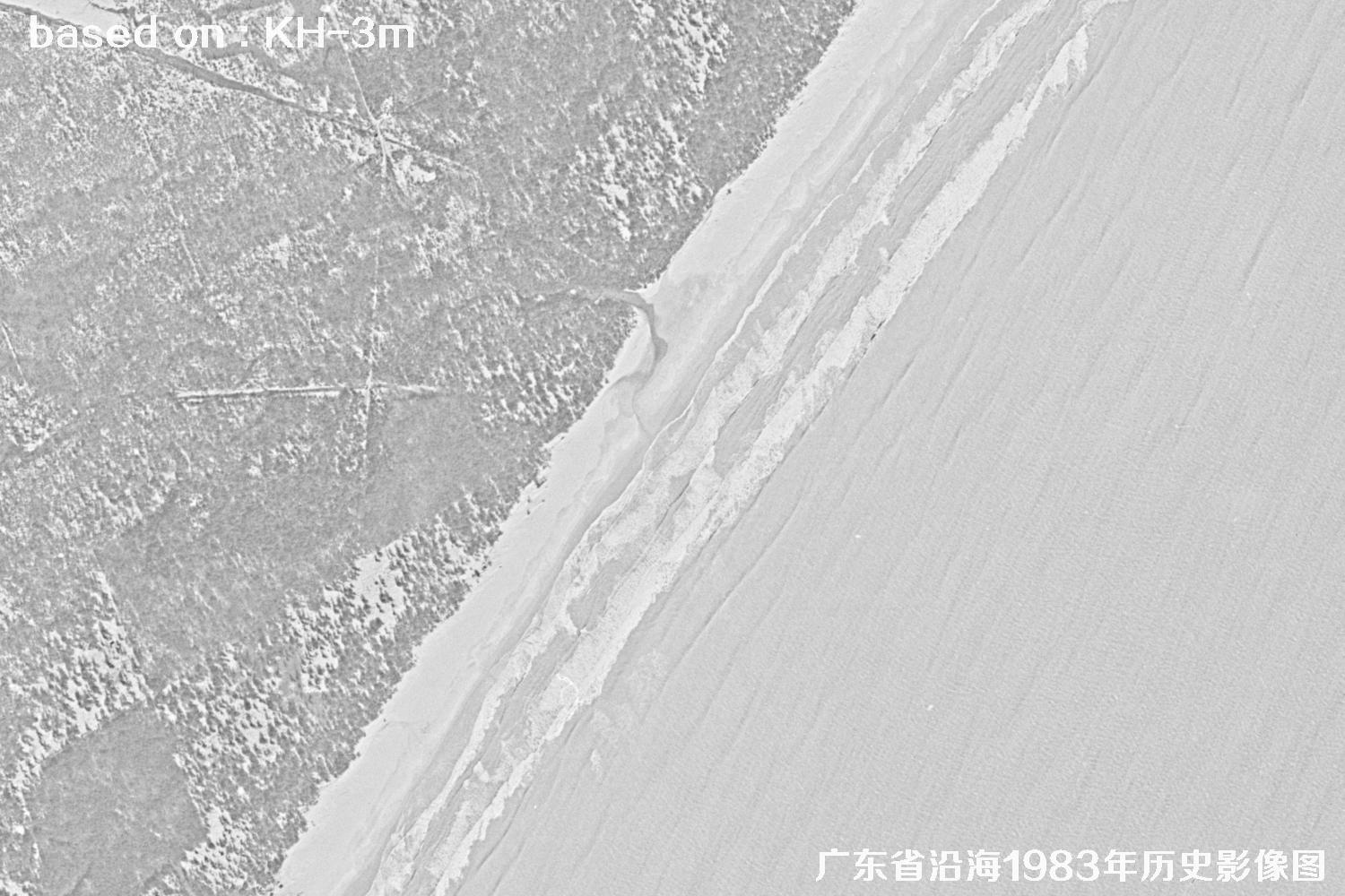 广东省沿海1983年Keyhole卫星历史影像图