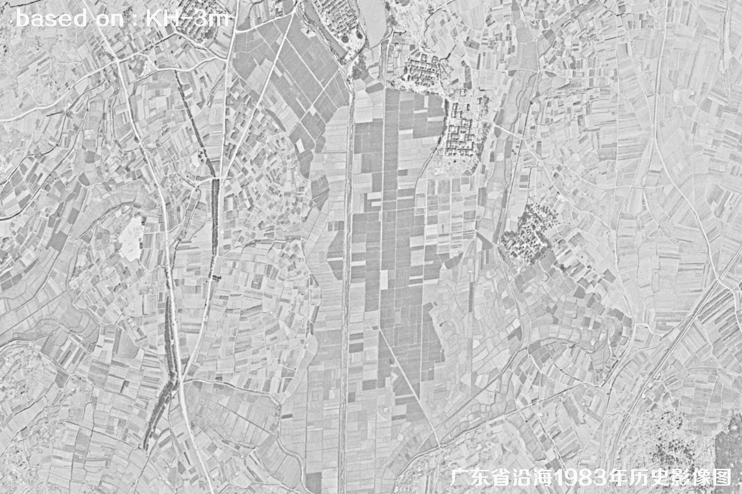 广东省沿海1983年Keyhole卫星历史影像图