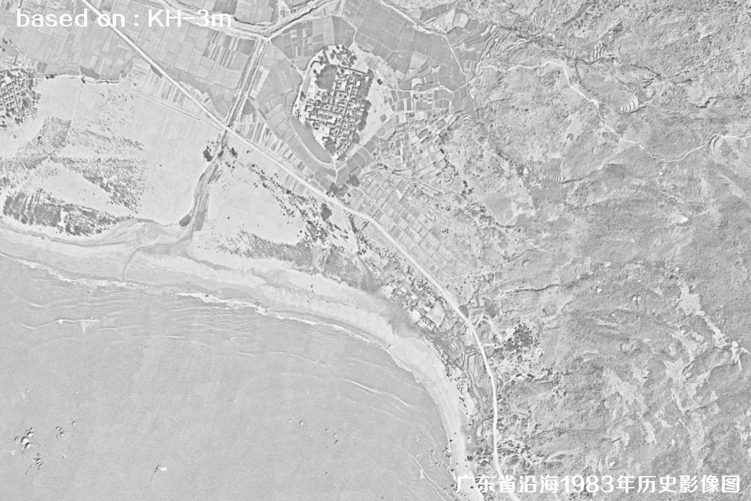广东省沿海1983年Keyhole卫星历史影像图
