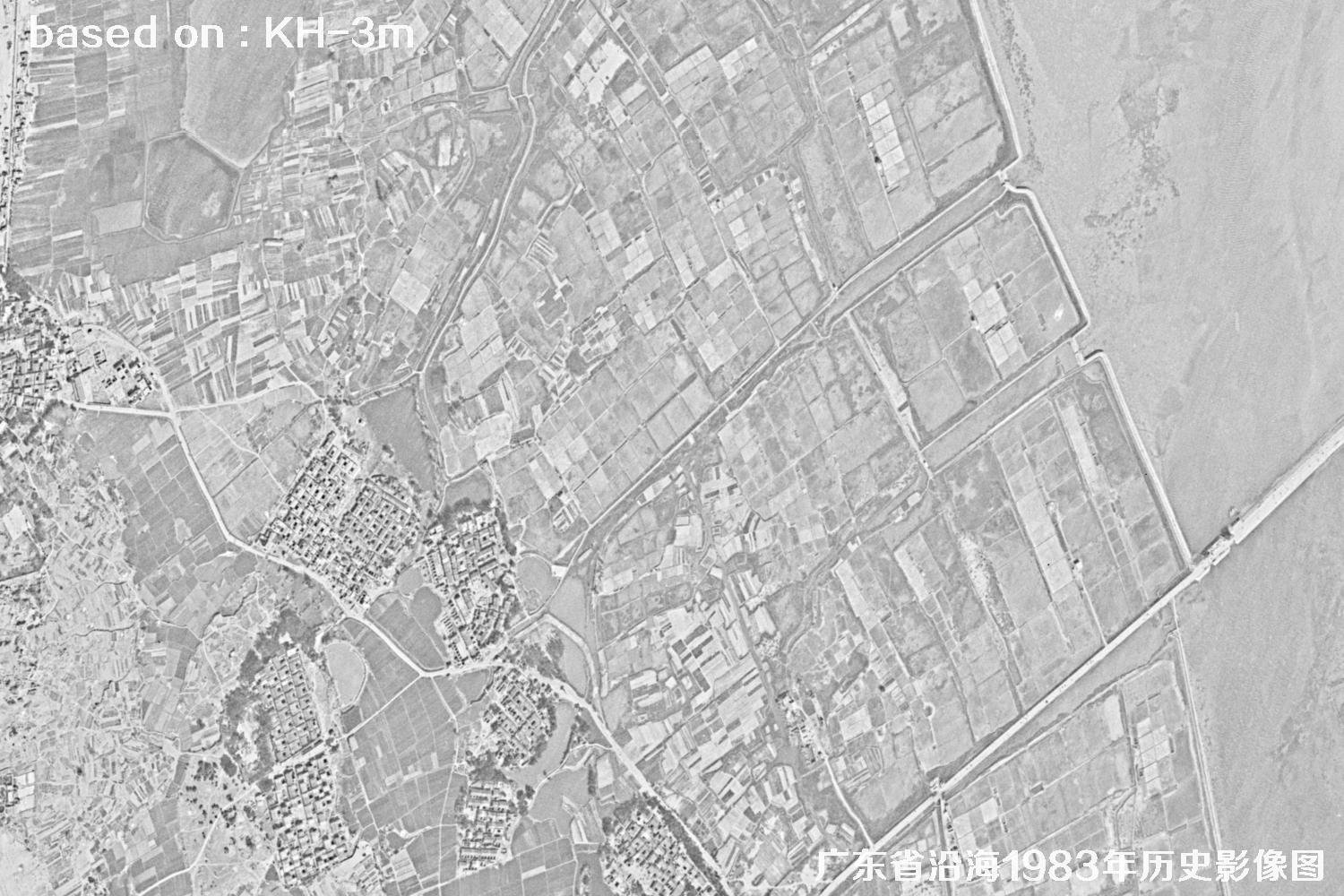 广东省沿海1983年Keyhole卫星历史影像图