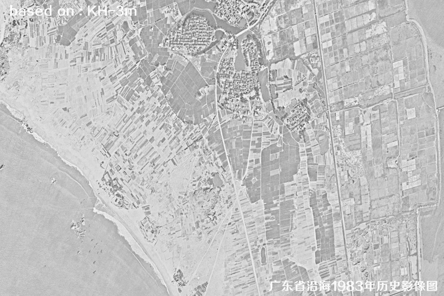 广东省沿海1983年Keyhole卫星历史影像图