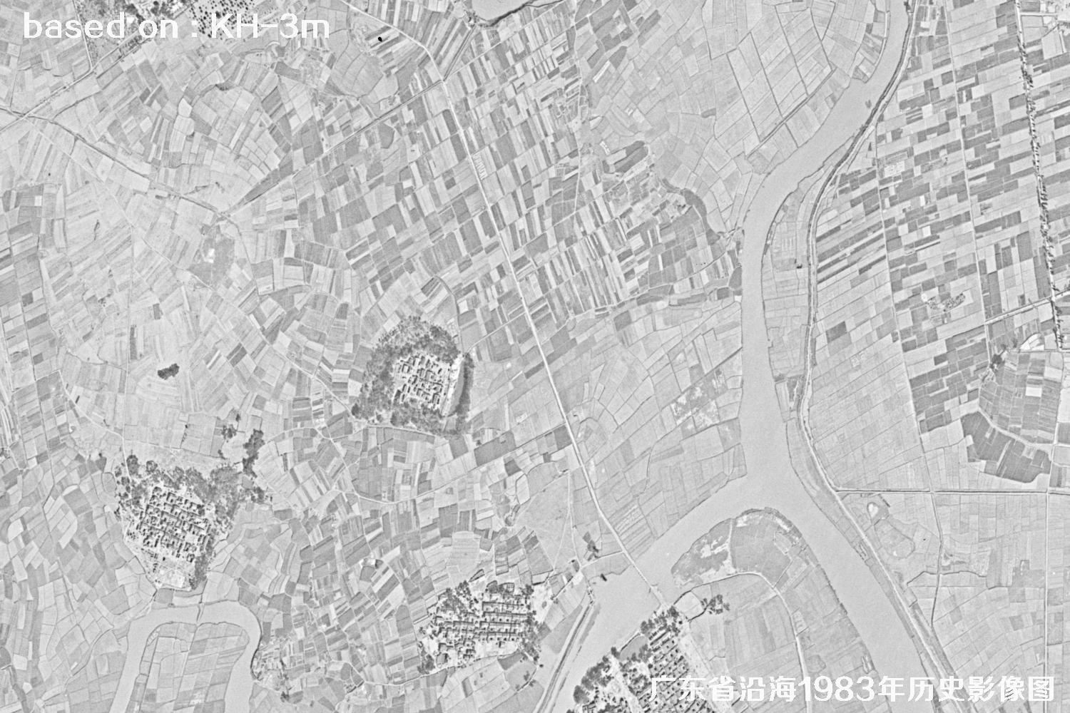 广东省沿海1983年Keyhole卫星历史影像图