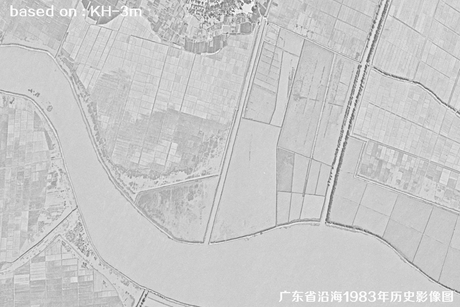 广东省沿海1983年Keyhole卫星历史影像图