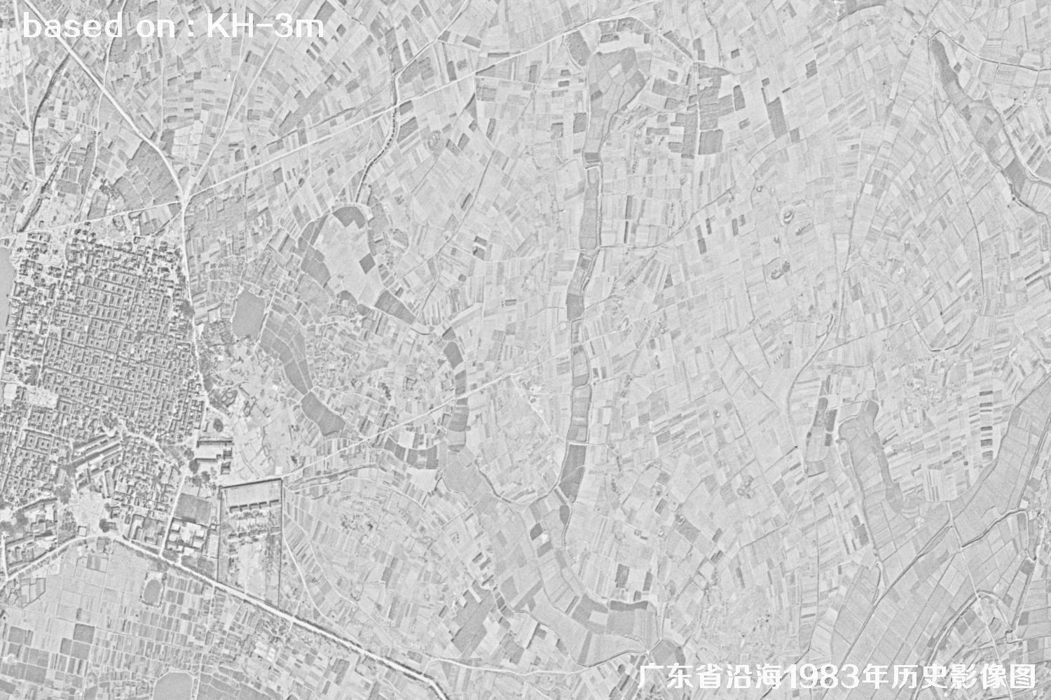 广东省沿海1983年Keyhole卫星历史影像图