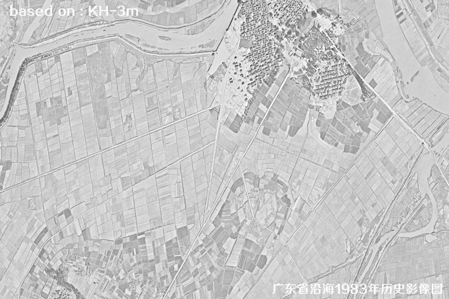 广东省沿海1983年Keyhole卫星历史影像图