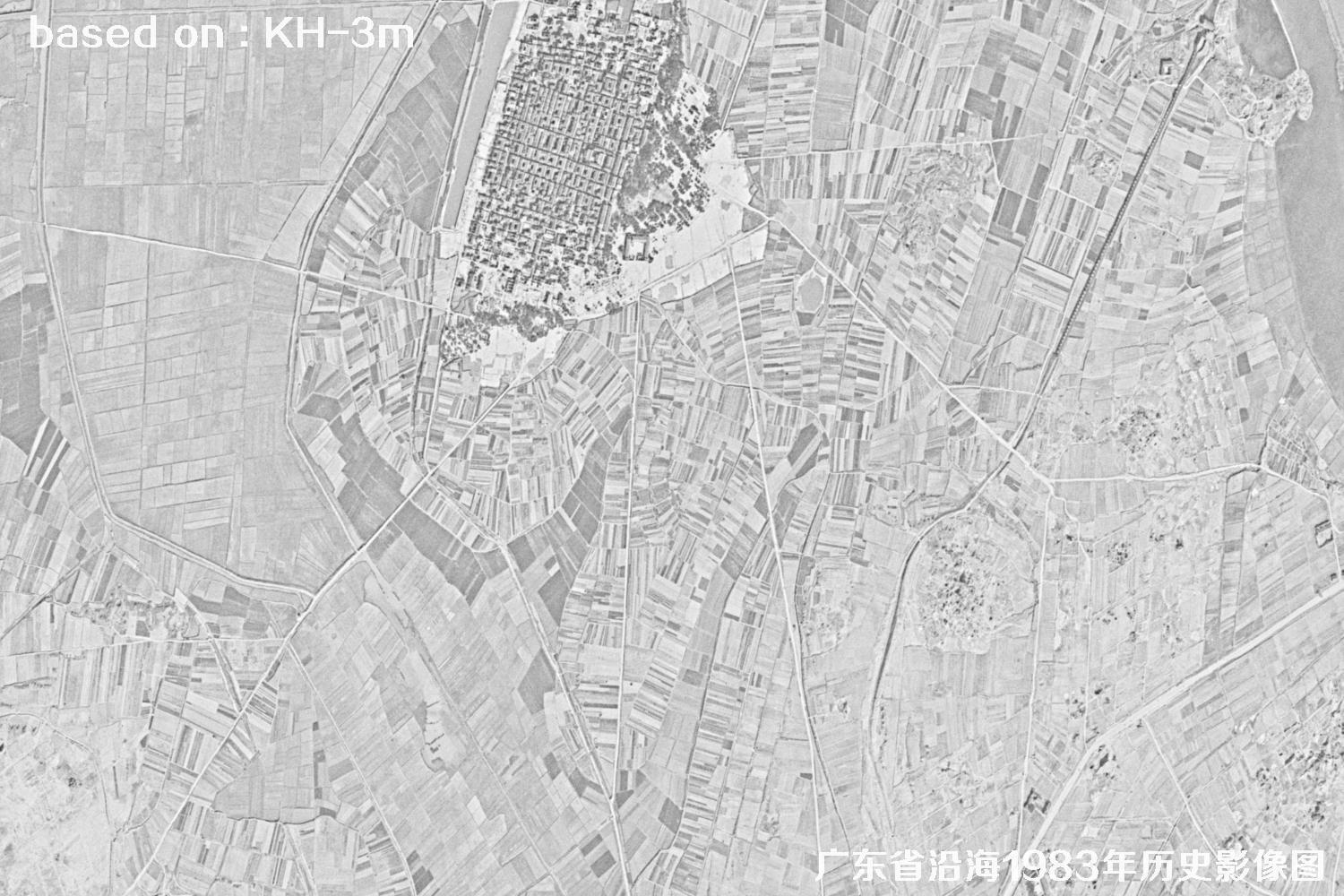 广东省沿海1983年Keyhole卫星历史影像图