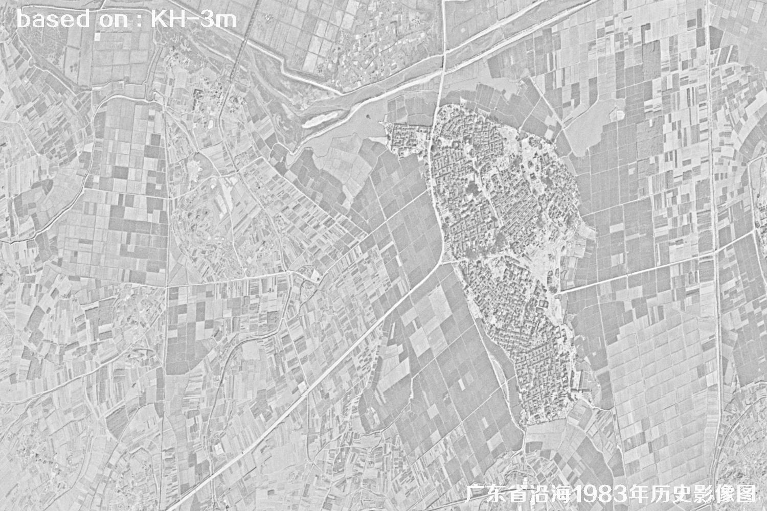 广东省沿海1983年Keyhole卫星历史影像图