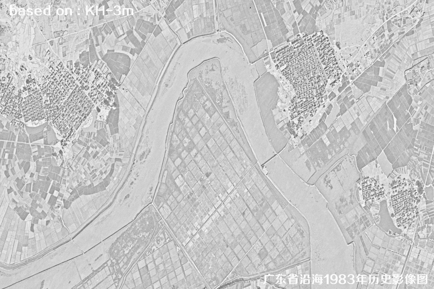广东省沿海1983年Keyhole卫星历史影像图