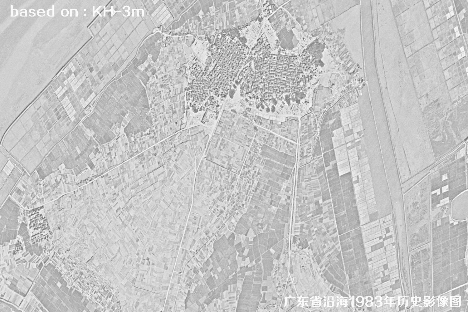 广东省沿海1983年Keyhole卫星历史影像图