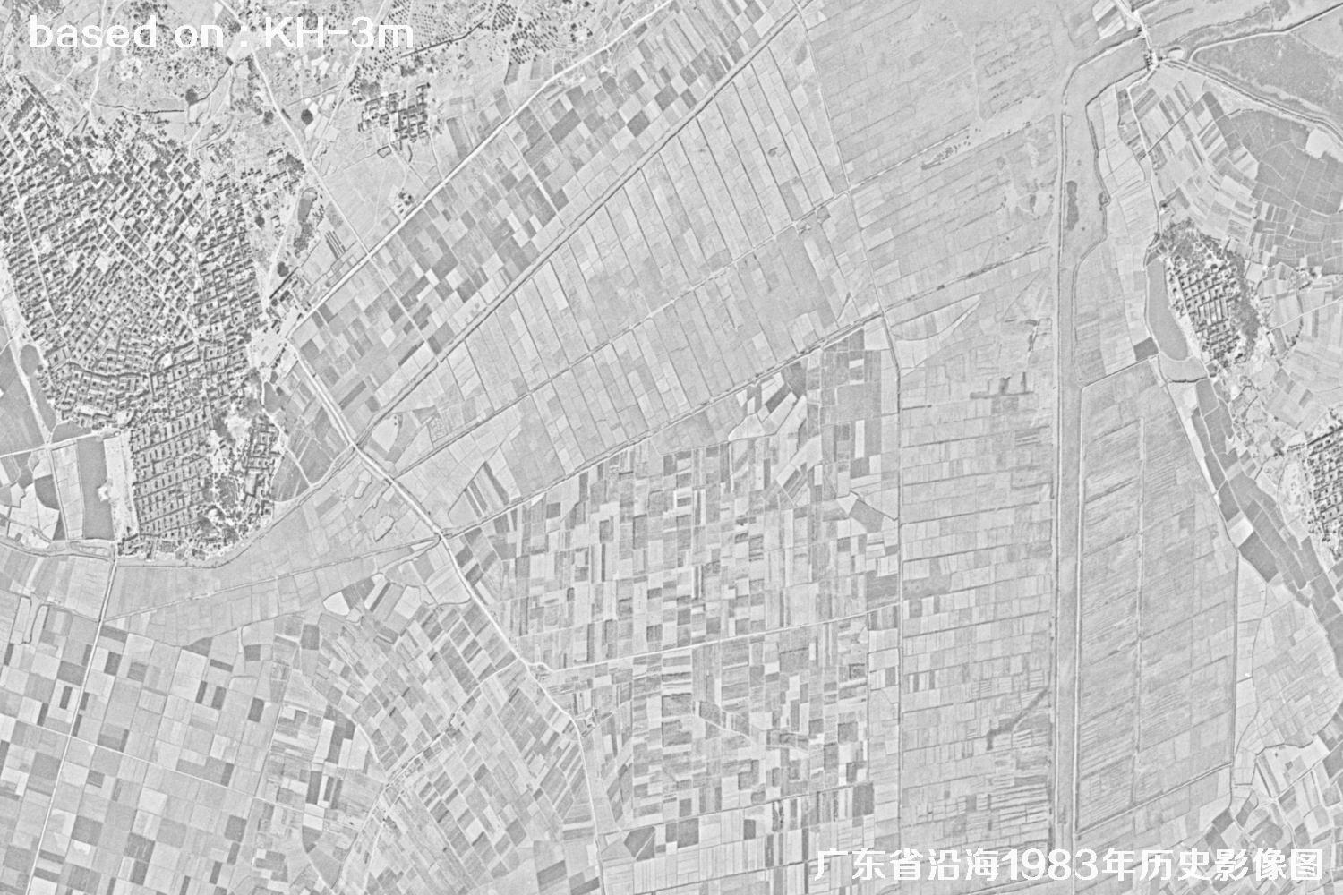 广东省沿海1983年Keyhole卫星历史影像图