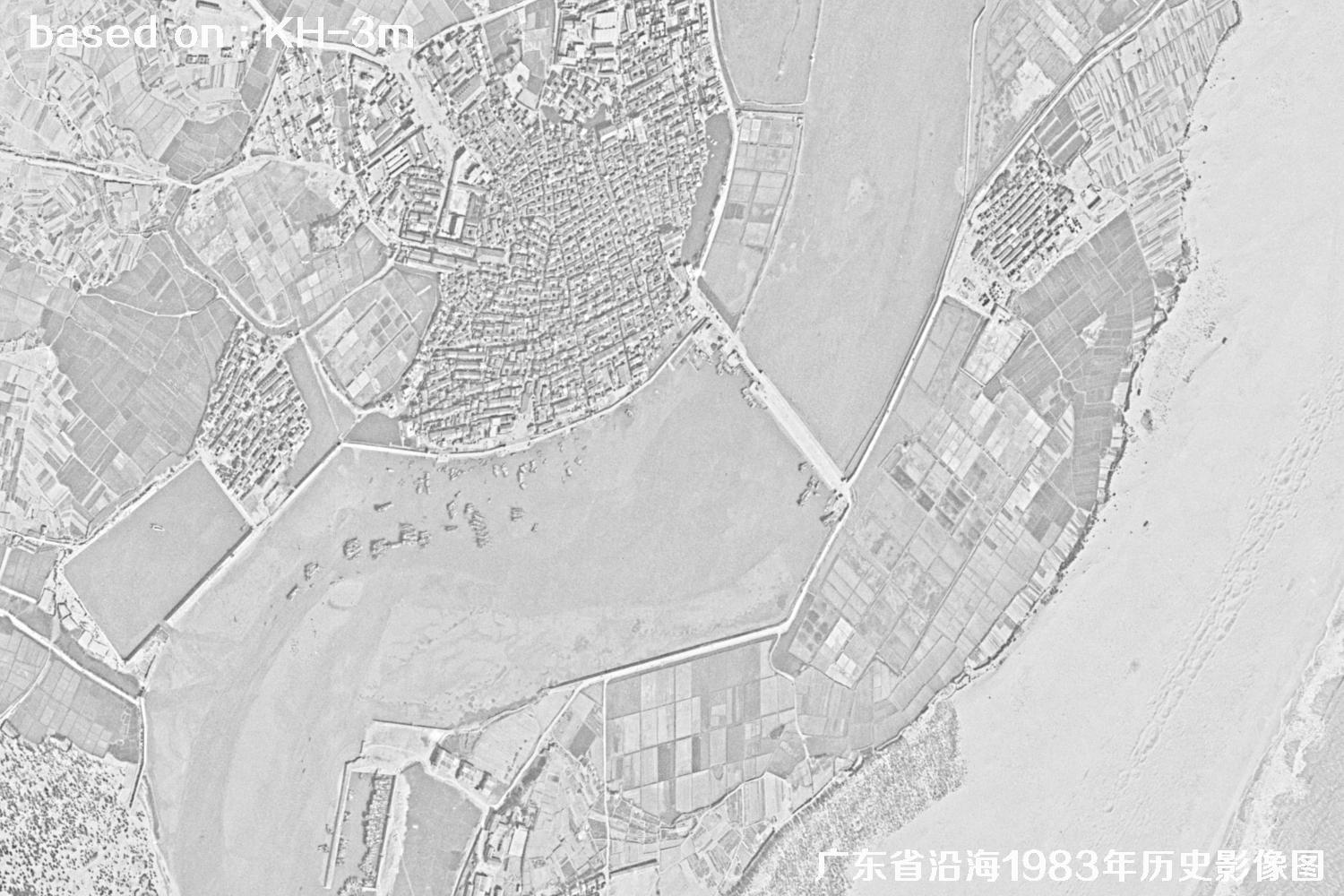 广东省沿海1983年Keyhole卫星历史影像图