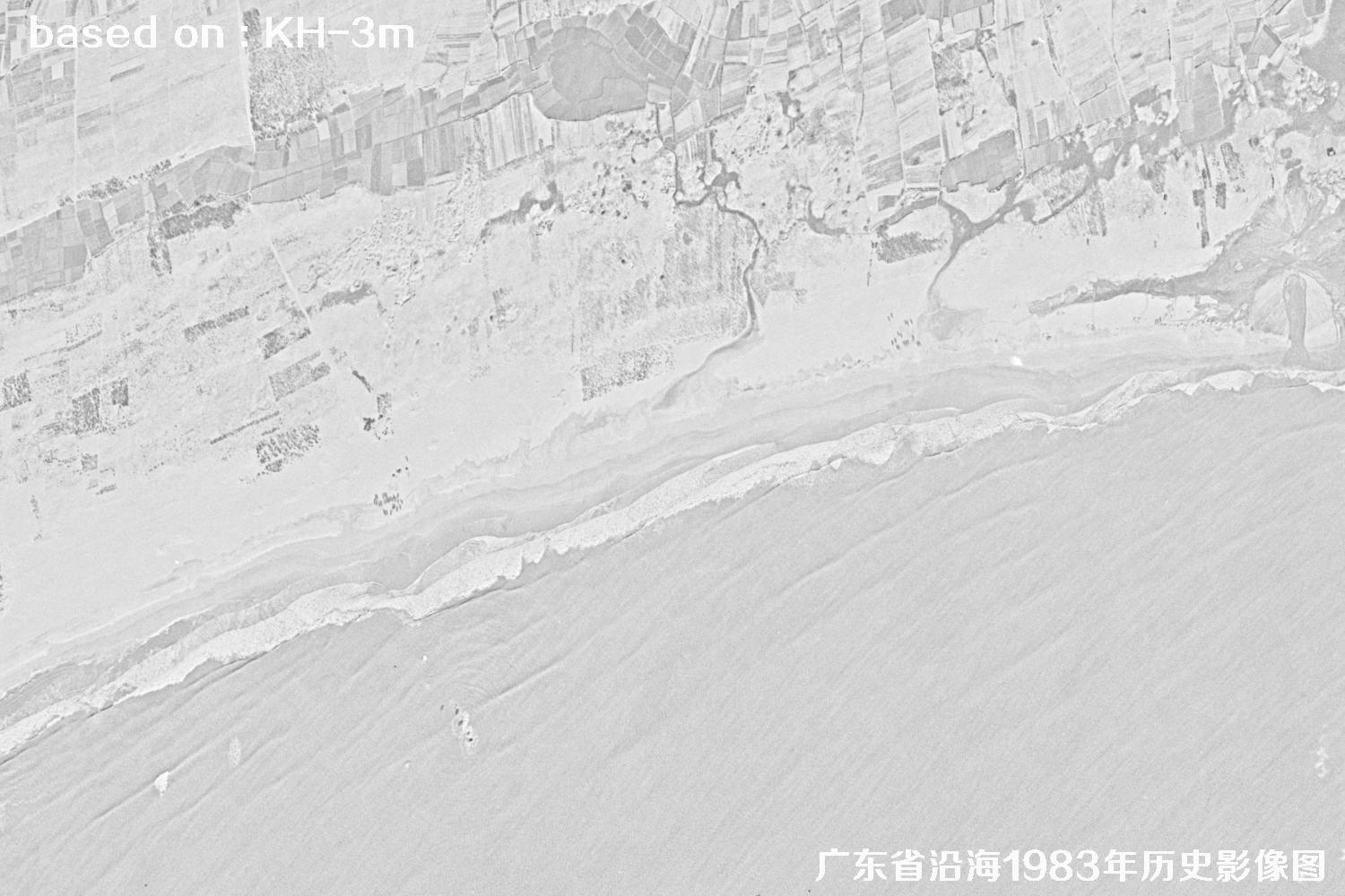 广东省沿海1983年Keyhole卫星历史影像图