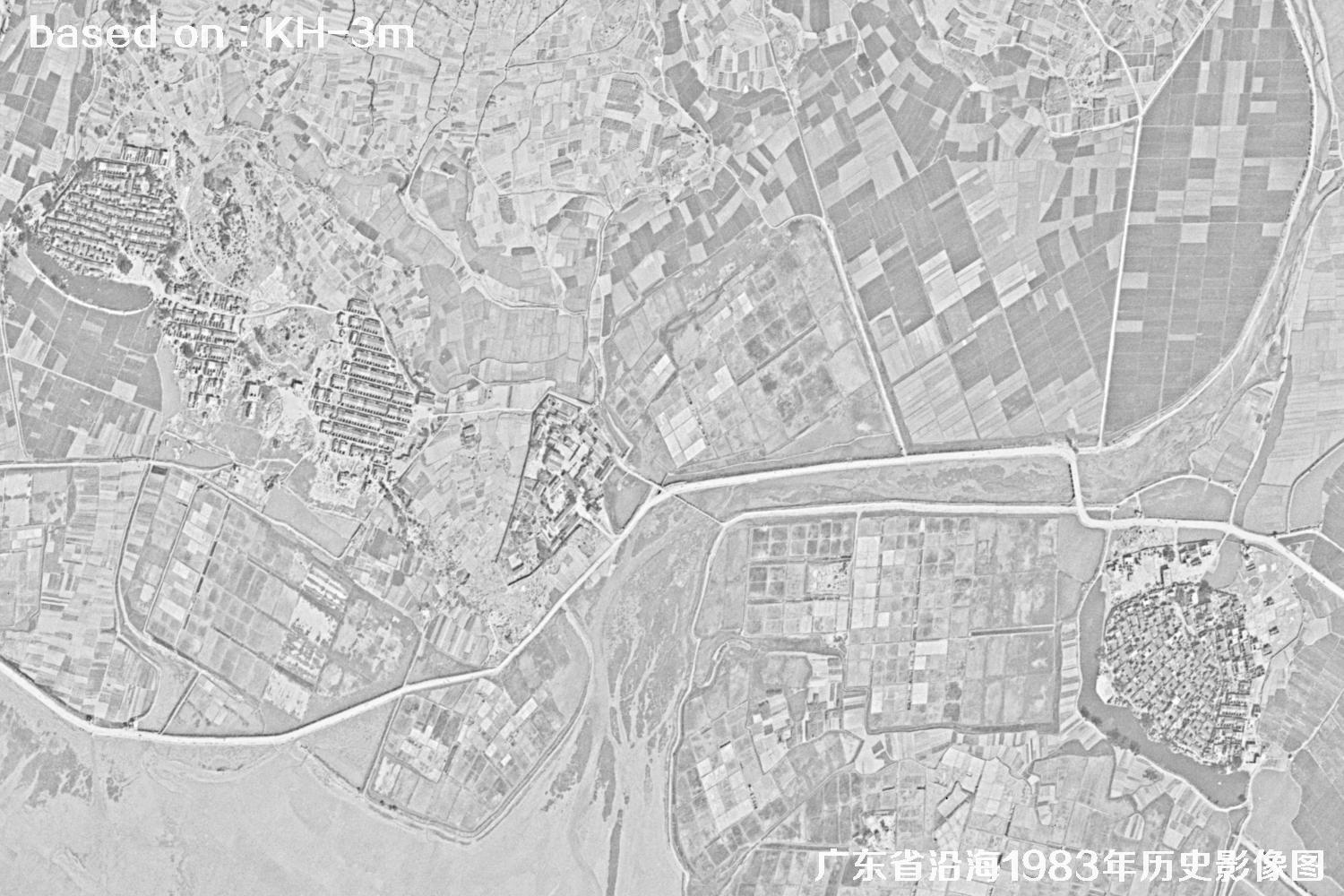 广东省沿海1983年Keyhole卫星历史影像图