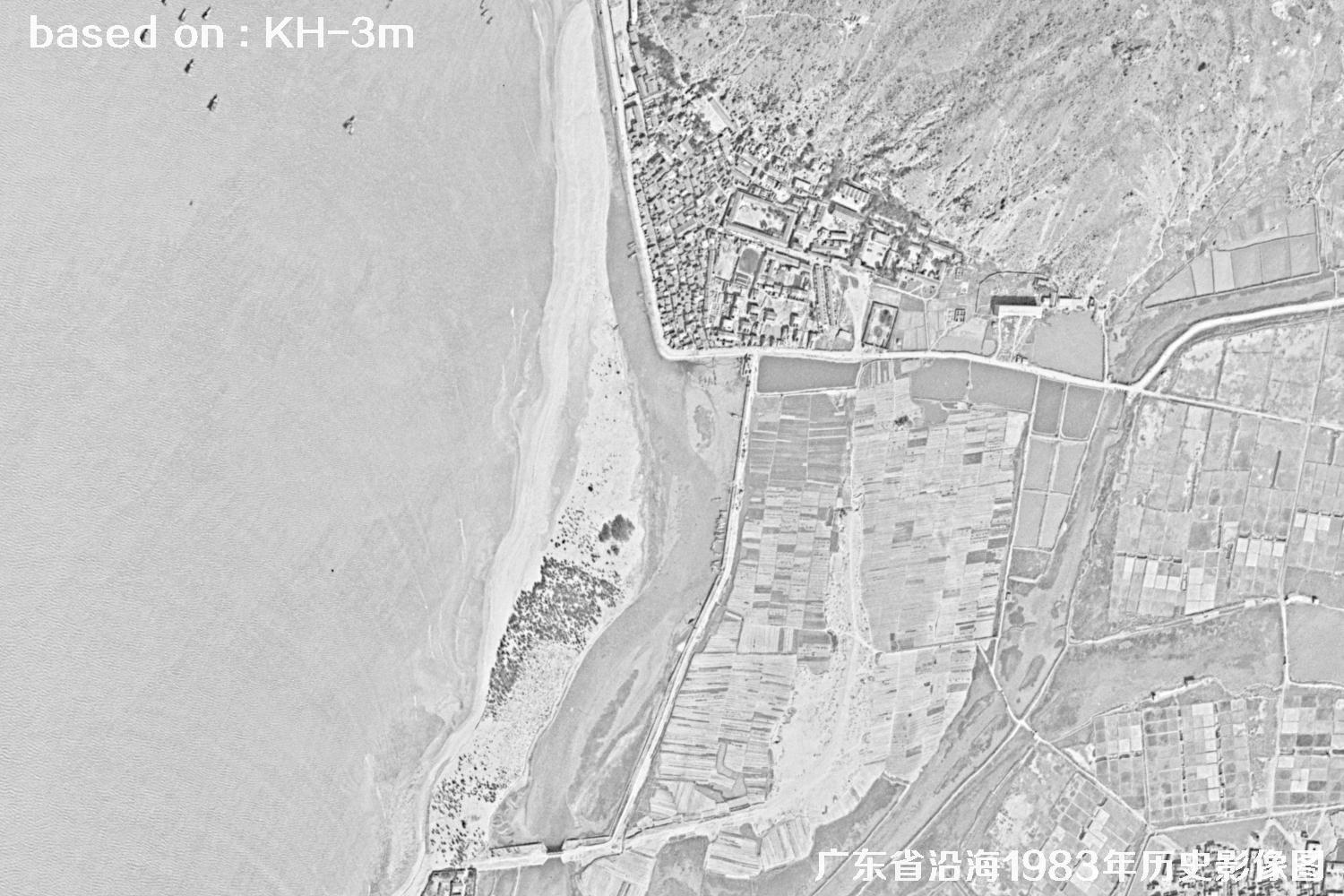 广东省沿海1983年Keyhole卫星历史影像图