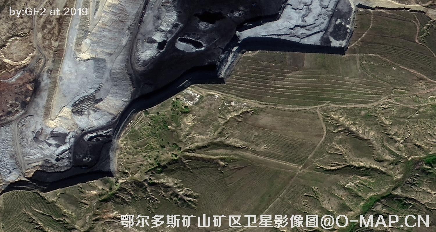 鄂尔多斯矿山矿区卫星影像图
