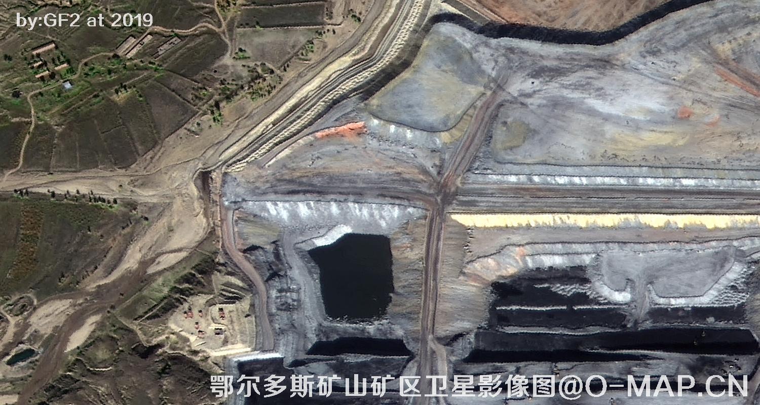 鄂尔多斯矿山矿区卫星影像图